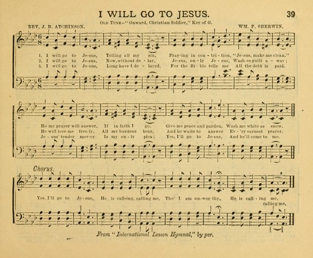 Golden Leaves: a collection of choice hymns and tunes adapted to Sabbath-schools, social meetings, Bible classes, &c. page 39