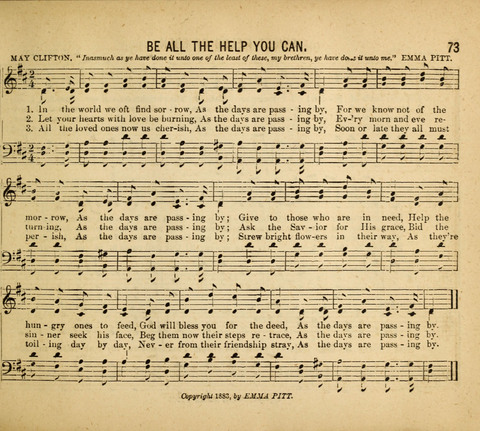 Gospel Light: for the Sunday school, a new collection of songs and services page 73