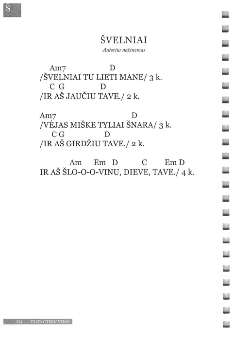 Giesmynas: Vilniaus Laisvųjų Krikščionių Bažnyčios page 154