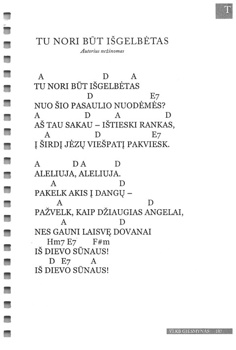 Giesmynas: Vilniaus Laisvųjų Krikščionių Bažnyčios page 187