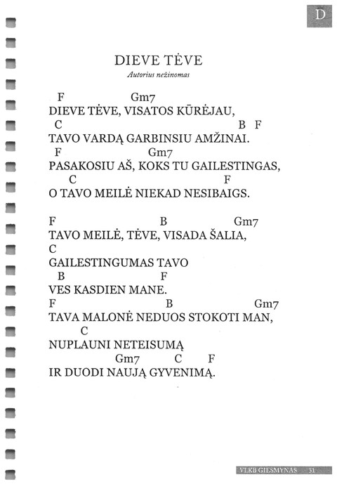 Giesmynas: Vilniaus Laisvųjų Krikščionių Bažnyčios page 51