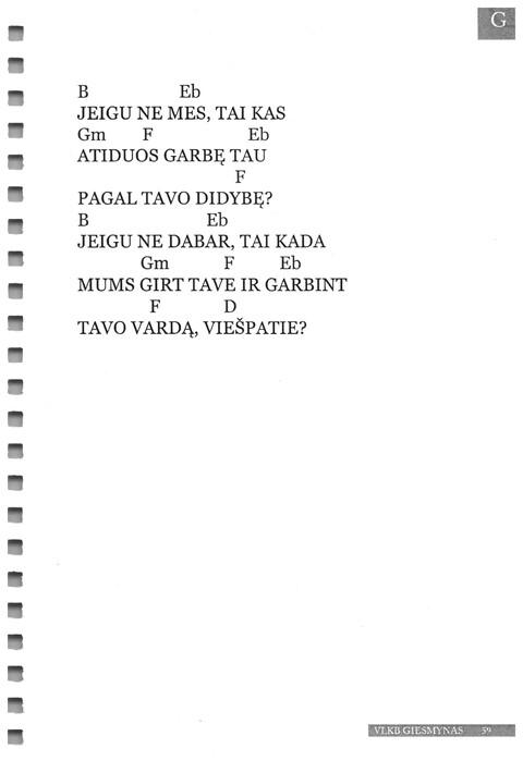 Giesmynas: Vilniaus Laisvųjų Krikščionių Bažnyčios page 59