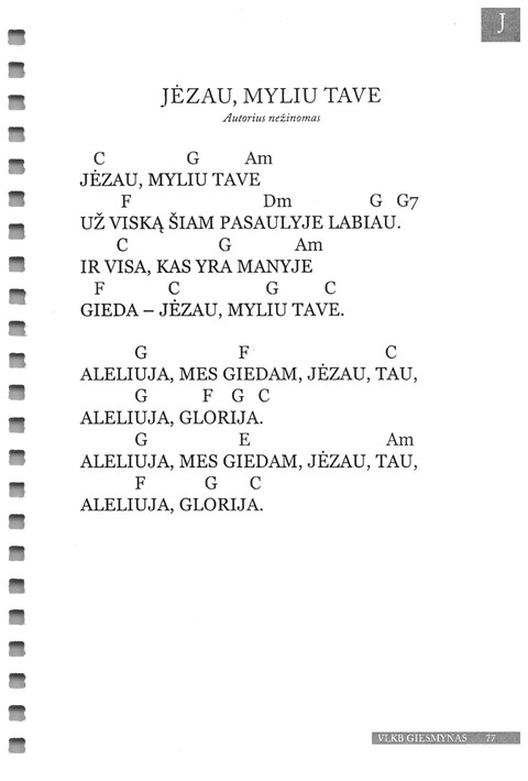 Giesmynas: Vilniaus Laisvųjų Krikščionių Bažnyčios page 77