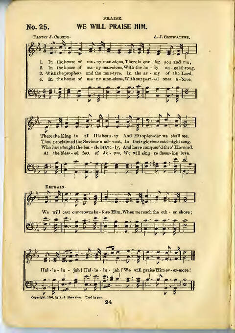 Gospel Praise: a collection of new and old hymns and tunes for all occasions of Christian work and worship page 22