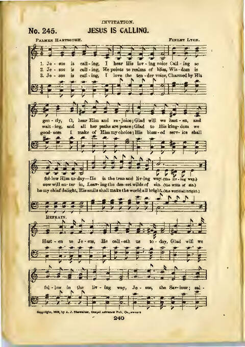 Gospel Praise: a collection of new and old hymns and tunes for all occasions of Christian work and worship page 238