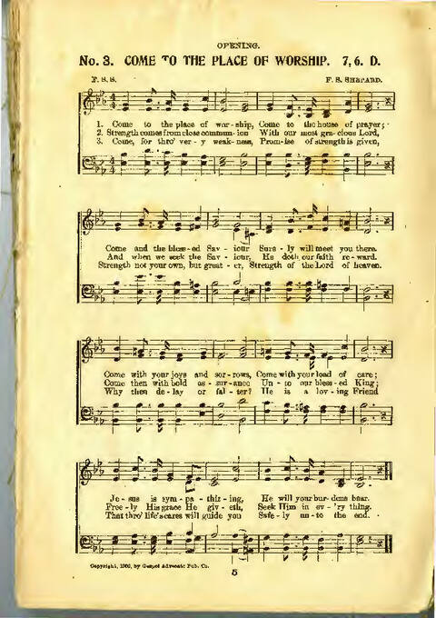 Gospel Praise: a collection of new and old hymns and tunes for all occasions of Christian work and worship page 3
