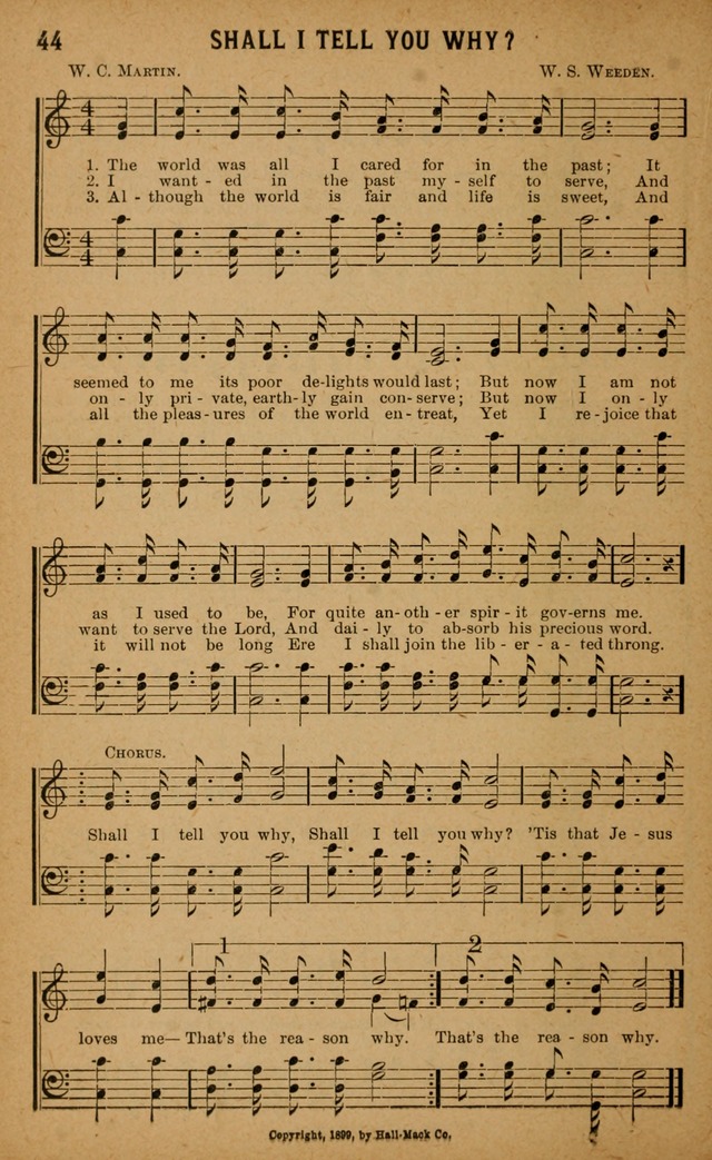 Gospel Praises: for use in meetings of Christian worship page 44