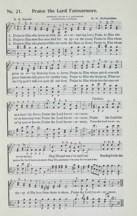 Glad Praises: a choice collection of church hymns, Sunday school songs, revival songs, children