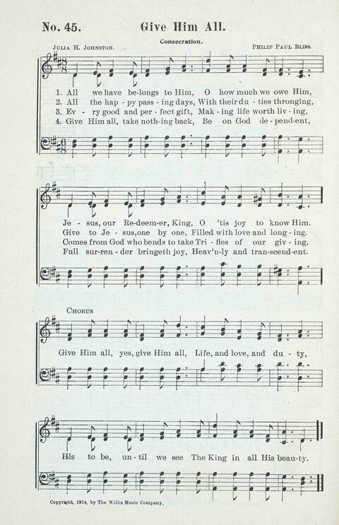 Glad Praises: a choice collection of church hymns, Sunday school songs, revival songs, children