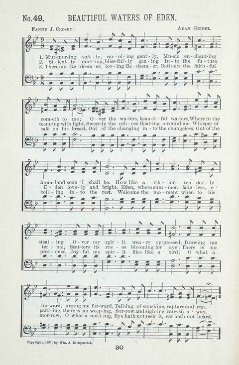 Glad Praises: a choice collection of church hymns, Sunday school songs, revival songs, children