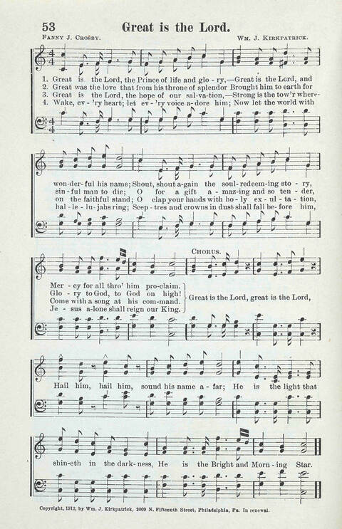 Glad Praises: a choice collection of church hymns, Sunday school songs, revival songs, children