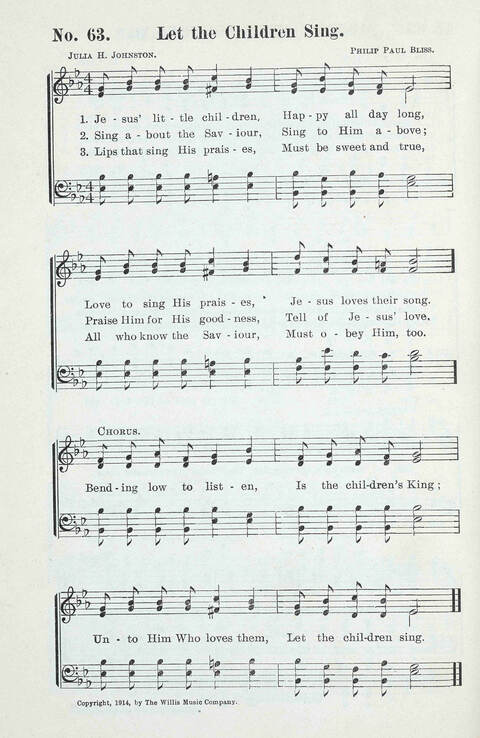 Glad Praises: a choice collection of church hymns, Sunday school songs, revival songs, children