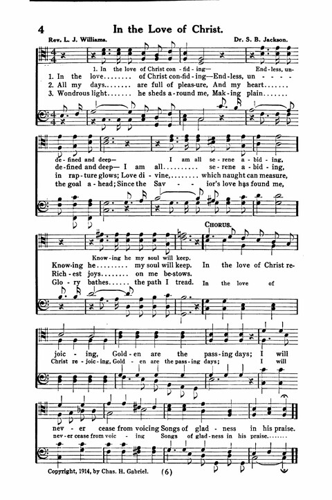 Gospel Songs for Men: a Collection of Quartets and Choruses for Male Voices page 4