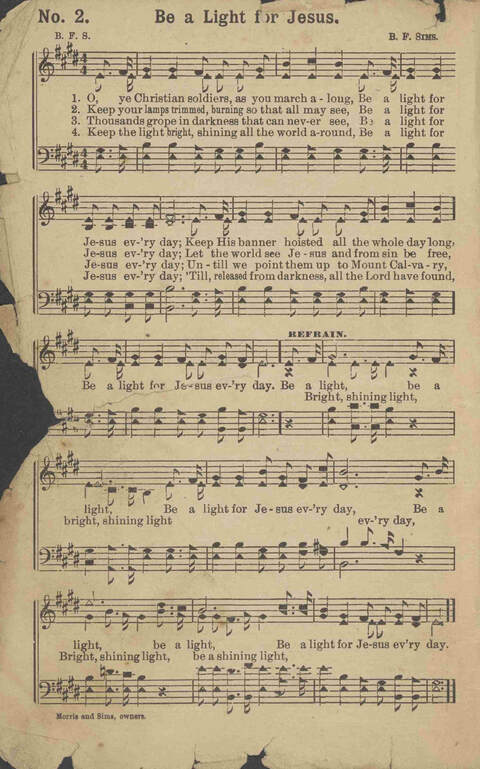 Gospel Tidings: a splendid collection of new songs, suitable for all religious work and worship, Sunday-schools, etc. page 2
