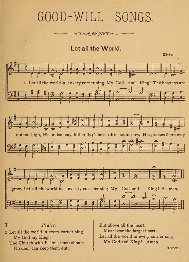 Good-Will Songs: a Compilation of Hymns and Tunes page 2