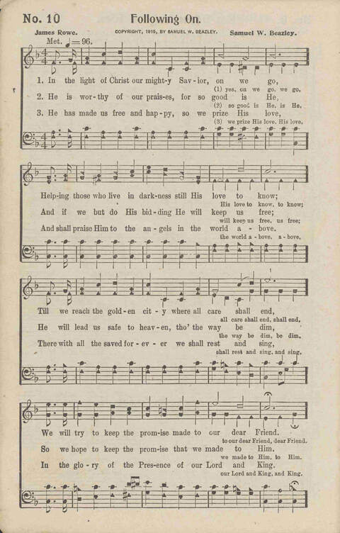 The Gospel in Song No. 2: the church, Sunday-school, the revival, young people
