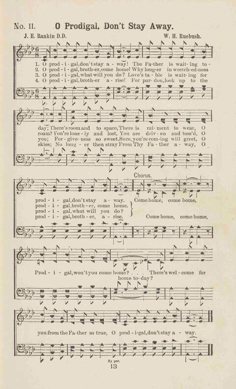 Gleanings of Praise: A superior and varied collection of Goispel Songs and Hymns for Sunday Schools, Church Services, Prayer Meetings, Revival Meetings, Young People