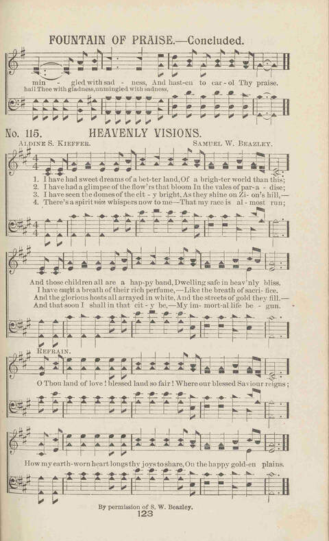 Gleanings of Praise: A superior and varied collection of Goispel Songs and Hymns for Sunday Schools, Church Services, Prayer Meetings, Revival Meetings, Young People