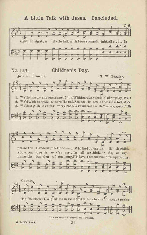 Gleanings of Praise: A superior and varied collection of Goispel Songs and Hymns for Sunday Schools, Church Services, Prayer Meetings, Revival Meetings, Young People