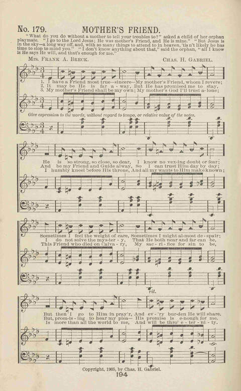 Gleanings of Praise: A superior and varied collection of Goispel Songs and Hymns for Sunday Schools, Church Services, Prayer Meetings, Revival Meetings, Young People