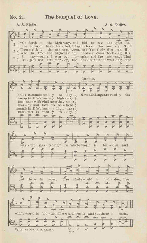 Gleanings of Praise: A superior and varied collection of Goispel Songs and Hymns for Sunday Schools, Church Services, Prayer Meetings, Revival Meetings, Young People