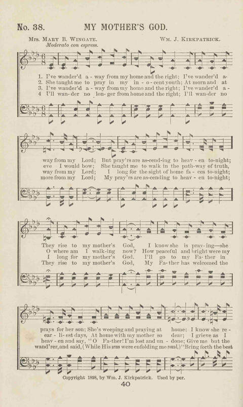 Gleanings of Praise: A superior and varied collection of Goispel Songs and Hymns for Sunday Schools, Church Services, Prayer Meetings, Revival Meetings, Young People