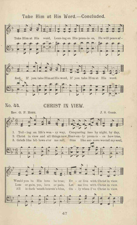 Gleanings of Praise: A superior and varied collection of Goispel Songs and Hymns for Sunday Schools, Church Services, Prayer Meetings, Revival Meetings, Young People