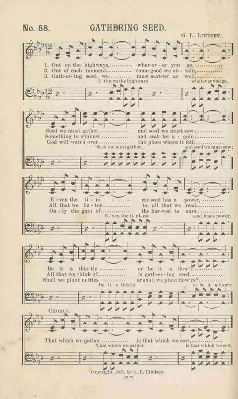 Gleanings of Praise: A superior and varied collection of Goispel Songs and Hymns for Sunday Schools, Church Services, Prayer Meetings, Revival Meetings, Young People