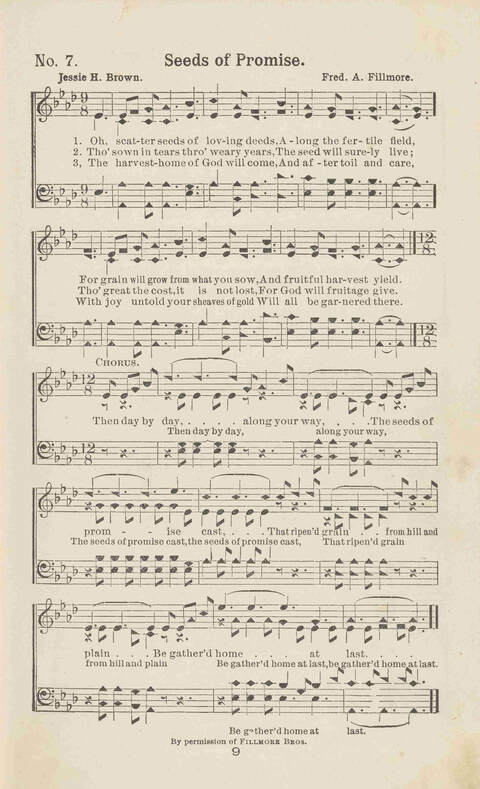 Gleanings of Praise: A superior and varied collection of Goispel Songs and Hymns for Sunday Schools, Church Services, Prayer Meetings, Revival Meetings, Young People