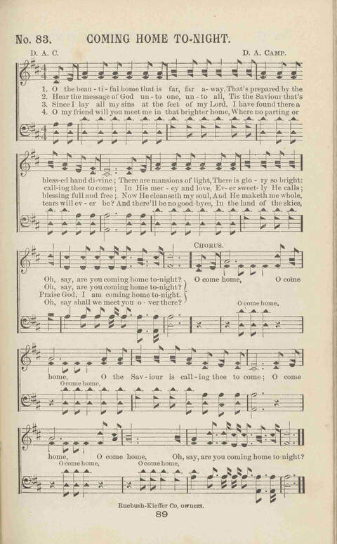 Gleanings of Praise: A superior and varied collection of Goispel Songs and Hymns for Sunday Schools, Church Services, Prayer Meetings, Revival Meetings, Young People