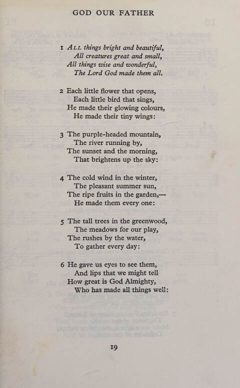 Hymns for Junior Schools (Melody ed.) page 19