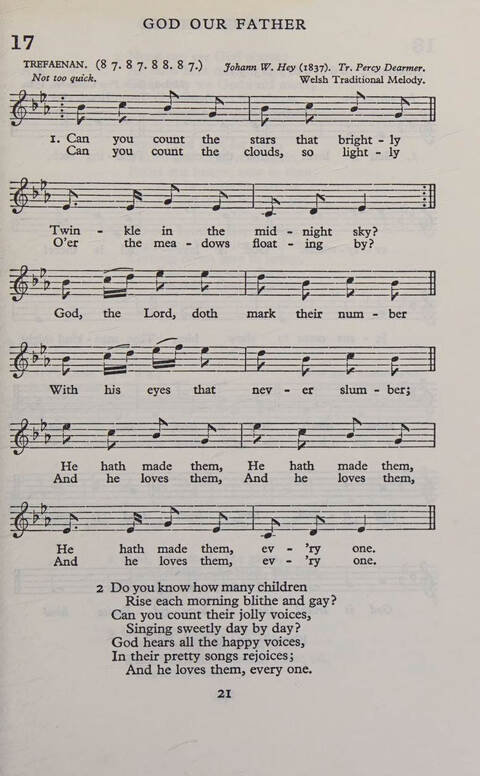 Hymns for Junior Schools (Melody ed.) page 21