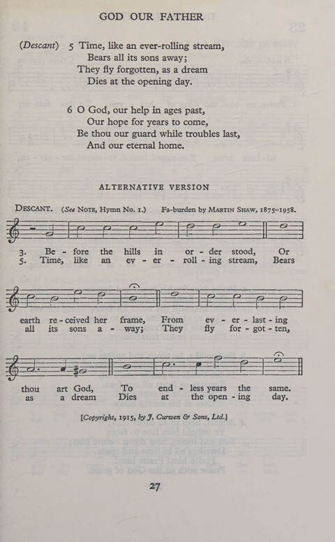 Hymns for Junior Schools (Melody ed.) page 27