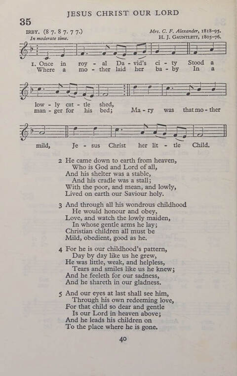 Hymns for Junior Schools (Melody ed.) page 40