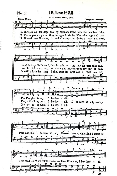 Harbor Bells [no. 1]: our 1925 book for Sunday schools, singing schools, revivals, conventions, and general use in all religious gatherings page 6