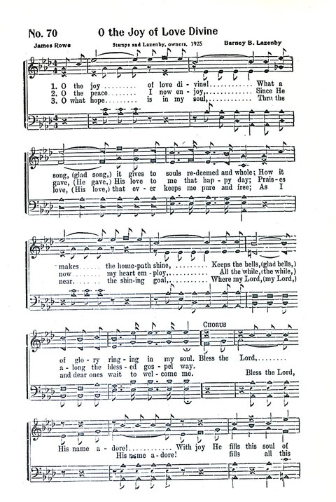 Harbor Bells [no. 1]: our 1925 book for Sunday schools, singing schools, revivals, conventions, and general use in all religious gatherings page 71