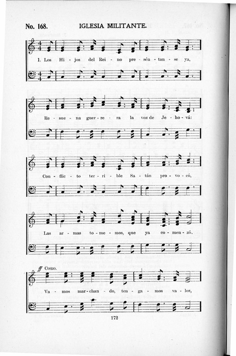 Himnario Cristiano para uso de las Iglesias Evangélicas page 172