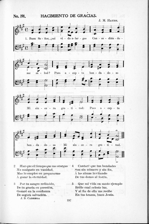 Himnario Cristiano para uso de las Iglesias Evangélicas page 197