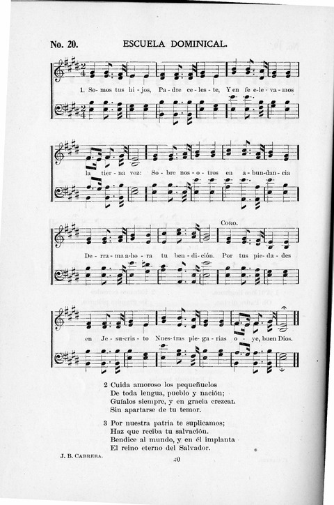 Himnario Cristiano para uso de las Iglesias Evangélicas page 20