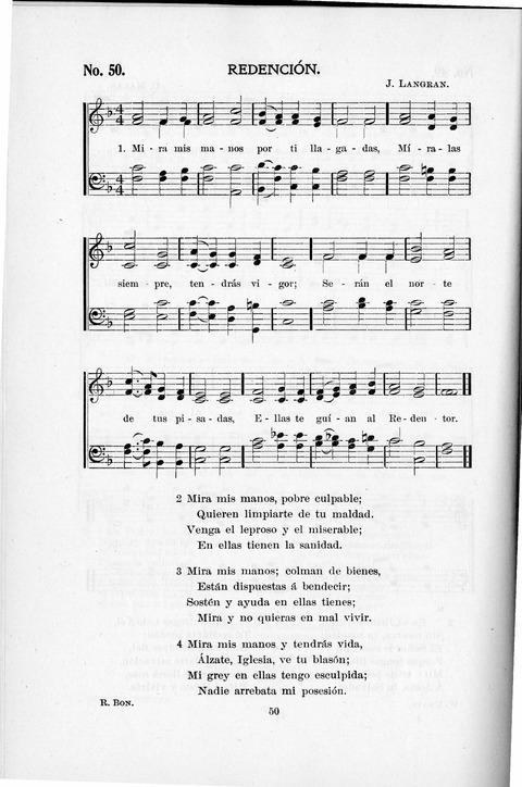 Himnario Cristiano para uso de las Iglesias Evangélicas page 50
