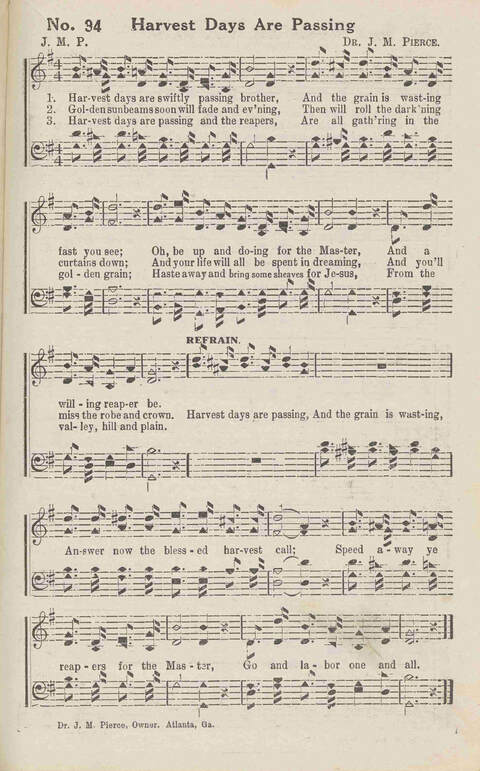 Harvest Carols: for the church, Sunday school, singing convention, singing school and all religious work and worship page 113