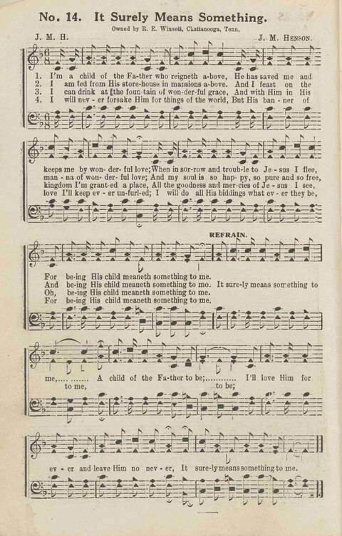 Harvest Carols: for the church, Sunday school, singing convention, singing school and all religious work and worship page 14