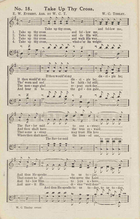 Harvest Carols: for the church, Sunday school, singing convention, singing school and all religious work and worship page 18