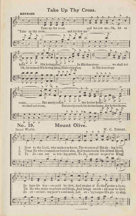 Harvest Carols: for the church, Sunday school, singing convention, singing school and all religious work and worship page 19