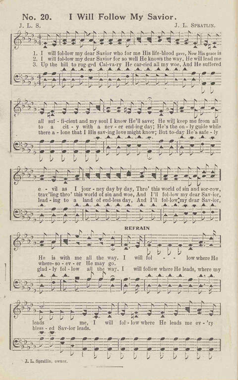 Harvest Carols: for the church, Sunday school, singing convention, singing school and all religious work and worship page 20