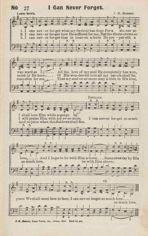 Harvest Carols: for the church, Sunday school, singing convention, singing school and all religious work and worship page 27