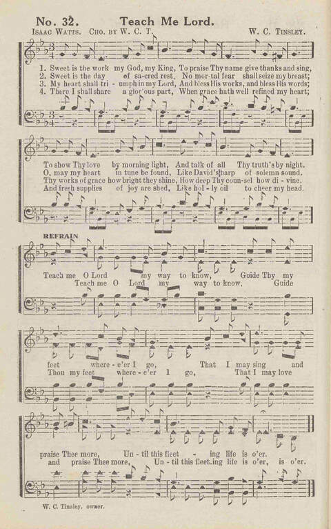 Harvest Carols: for the church, Sunday school, singing convention, singing school and all religious work and worship page 32