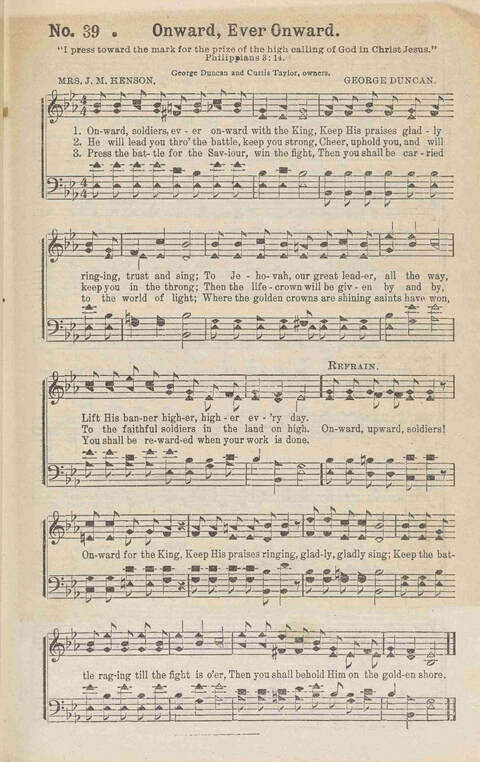 Harvest Carols: for the church, Sunday school, singing convention, singing school and all religious work and worship page 39