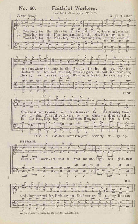 Harvest Carols: for the church, Sunday school, singing convention, singing school and all religious work and worship page 60