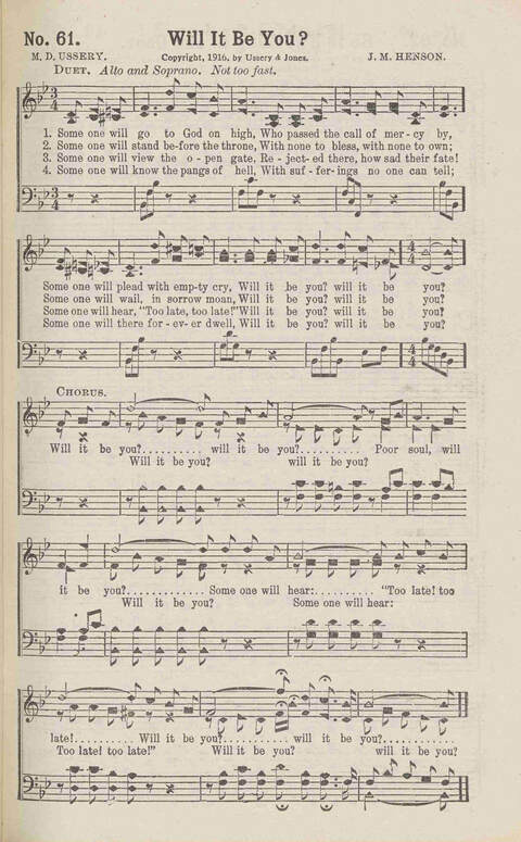 Harvest Carols: for the church, Sunday school, singing convention, singing school and all religious work and worship page 61